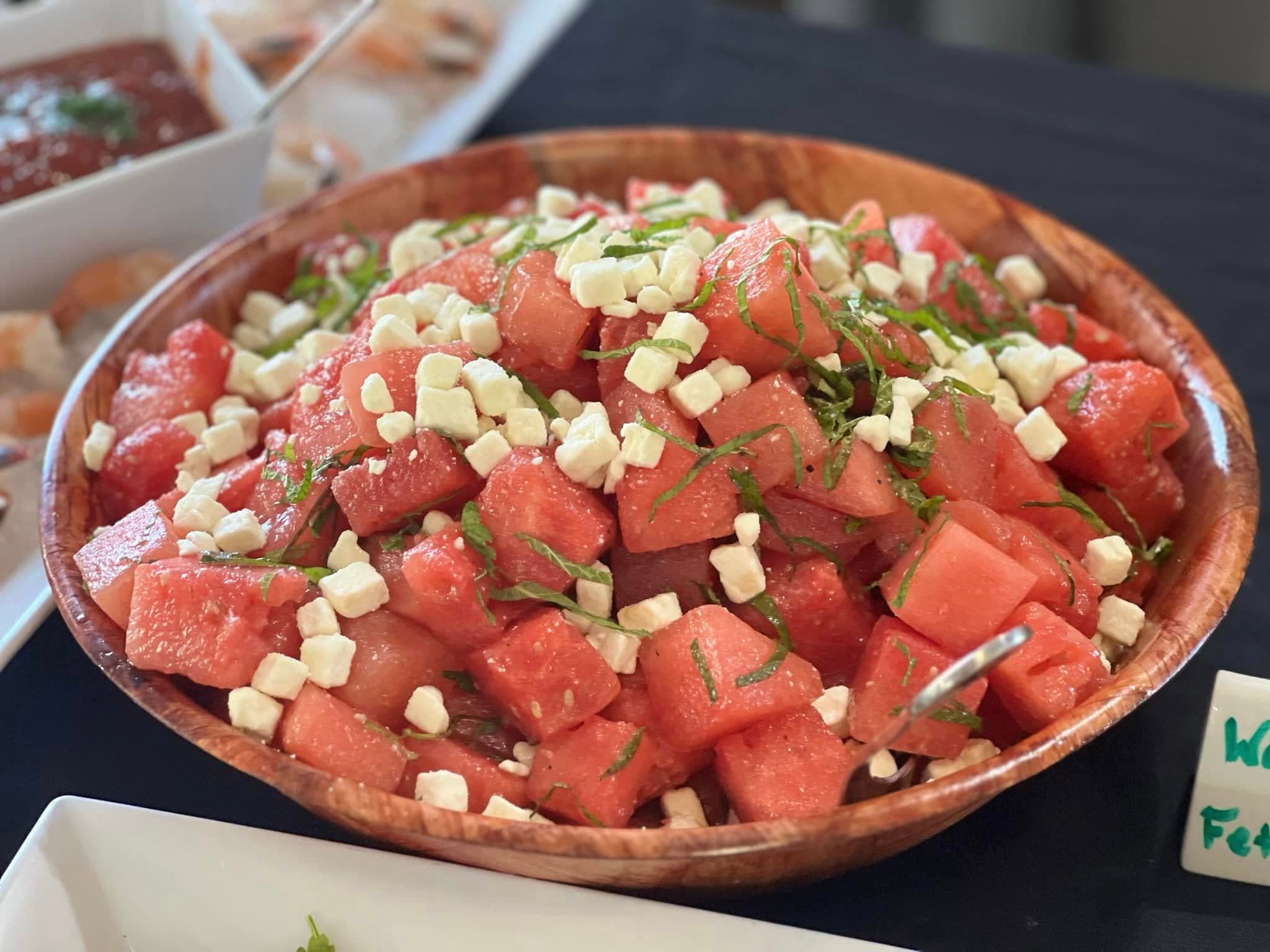 Chef feature dish prepared for event or catering service.