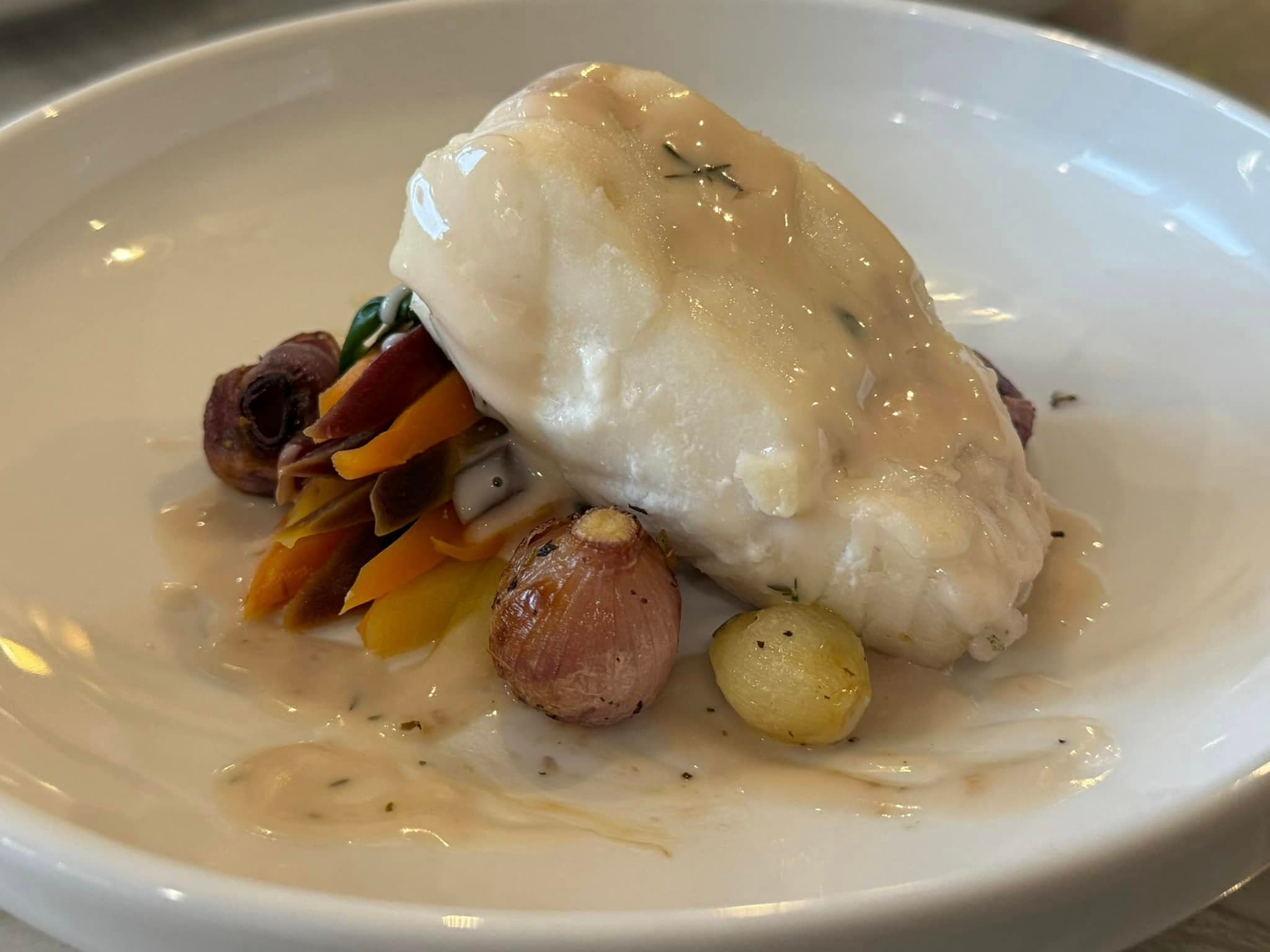 Savory prepared dish served in a pot for event or catering service.